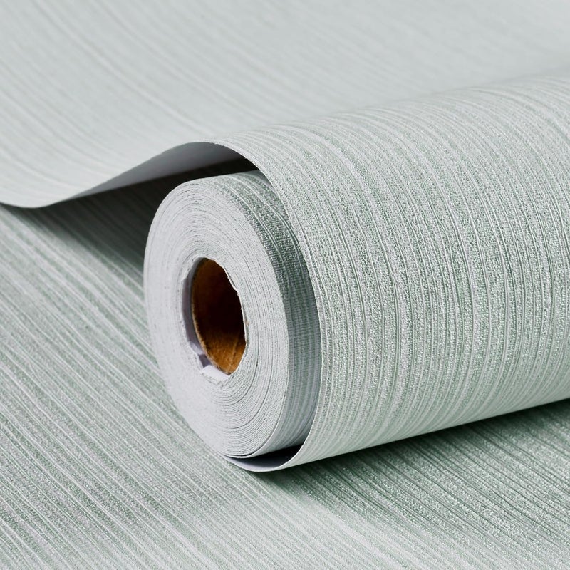 Haimin Grasscloth Wallpaper Textured 24in X 393in Fabric Contact Paper Textured Linen Peel and Stick Self-Adhesive Thick Vinyl Embossed Wallpaper - Image 1